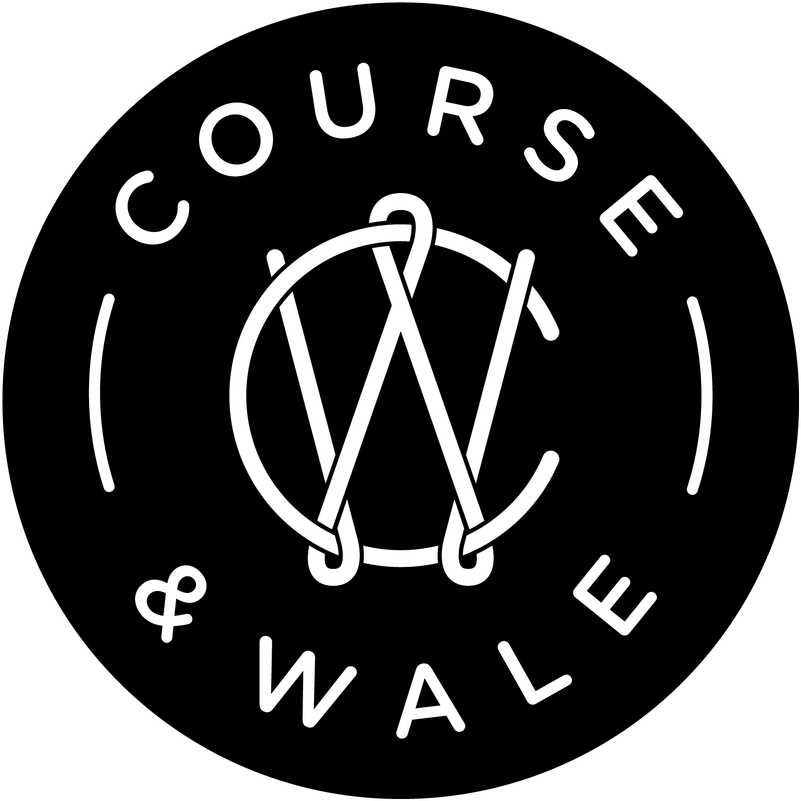 Course & Wale Logo Black